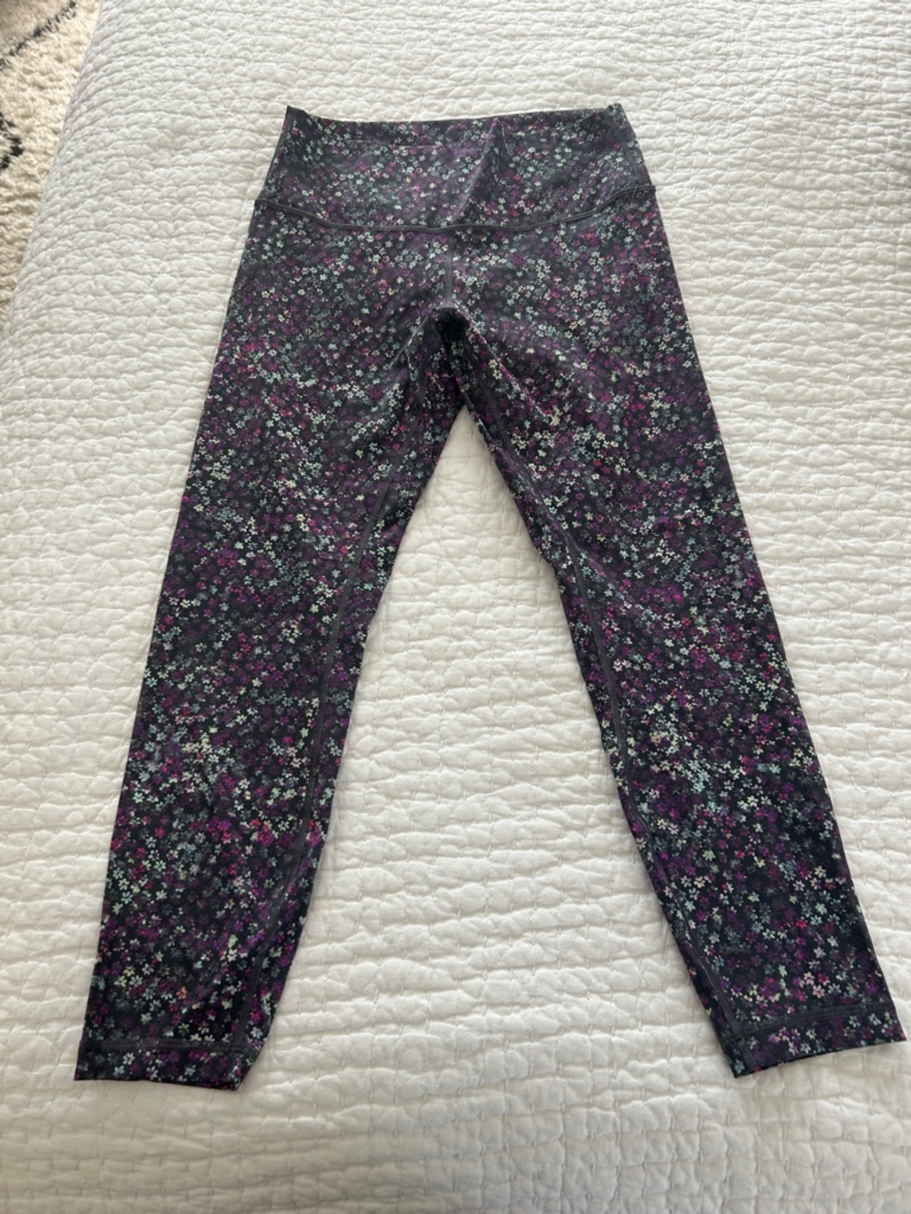 lululemon athletica Purple Floral Print Leggings